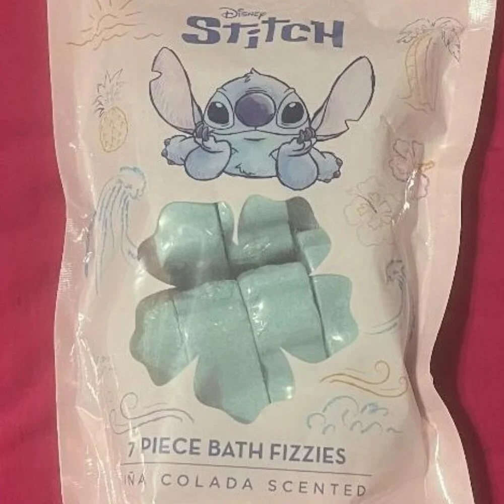 NEW DISNEY STITCH 7 PACK PIÑA COLADA SCENTED BATH FIZZIES ~ THESE SMELL SO GOOD!